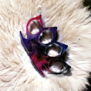 🖤Pink Clear Marble Brass Knuckles (Z110)